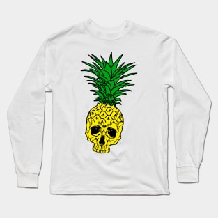 pineapple skull Long Sleeve T-Shirt